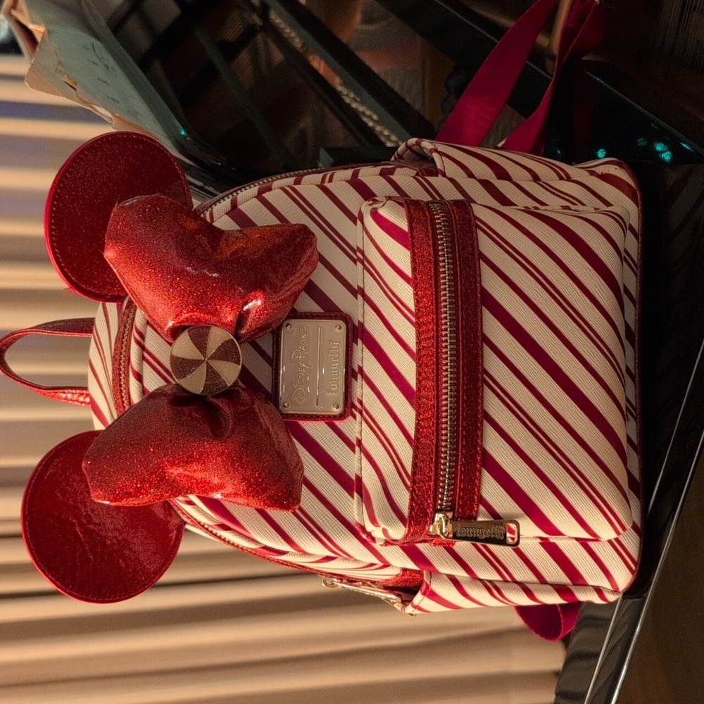 Disney Parks Christmas  Peppermint Loungefly